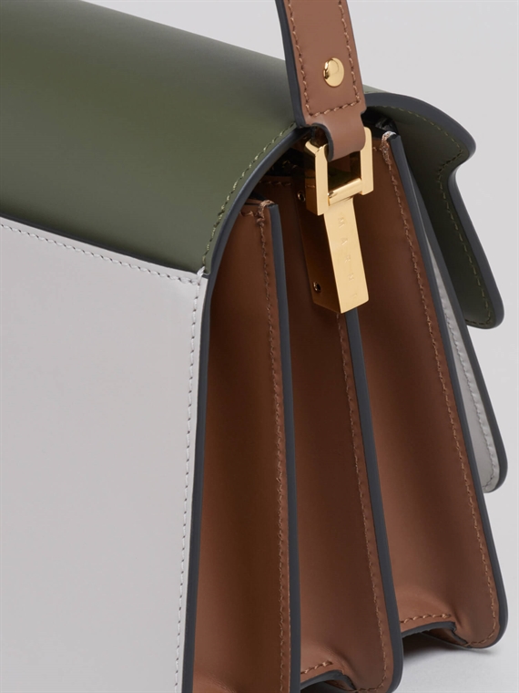 MARNI Medium Trunk Bag, Green/Grey/Brown